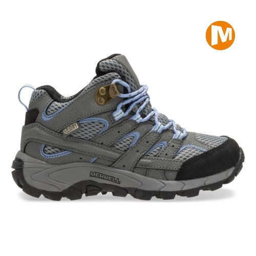 Merrell Moab 2 Mid Waterproof Winterstiefel Kinder DunkelGrau [DE-AFYCB]